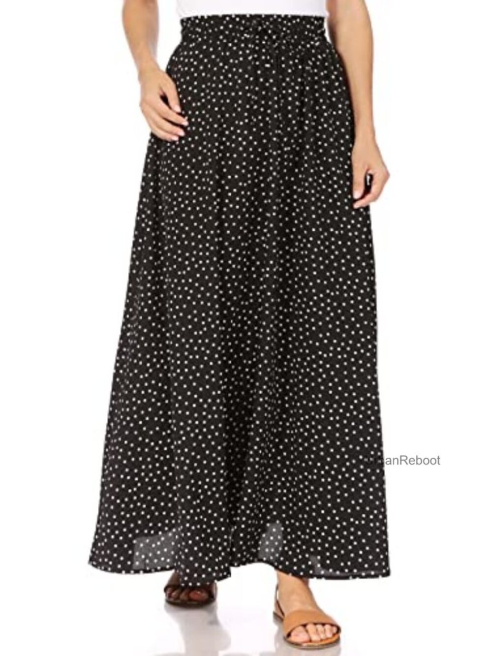 Maxi Skirts for Women Reg & Plus Size Long Flowy A-Line High Waisted Elastic